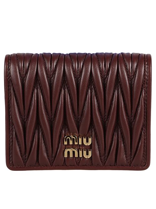 Portafoglio in nappa matelassè MIU MIU | 5MV204AFPPF0007